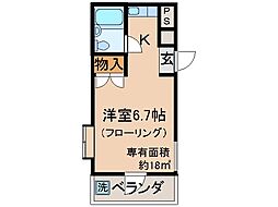 京阪本線 中書島駅 徒歩2分の賃貸マンション 5階1Kの間取り