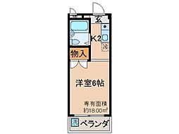 京阪本線 伏見桃山駅 徒歩5分の賃貸マンション 3階1Kの間取り