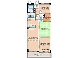 京都地下鉄東西線 六地蔵駅 徒歩6分の賃貸マンション 4階3LDKの間取り