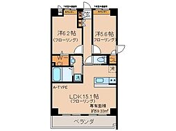 近鉄京都線 大久保駅 徒歩8分の賃貸マンション 4階2LDKの間取り