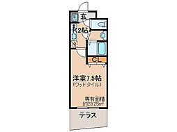 JR東海道・山陽本線 山科駅 徒歩2分の賃貸マンション 1階1Kの間取り