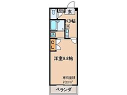 コモドENOKI 1Kの間取図画像