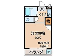 京阪本線 丹波橋駅 徒歩5分の賃貸マンション 4階1Kの間取り