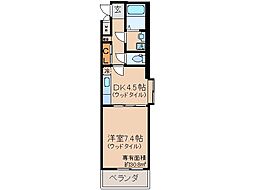 京阪本線 伏見桃山駅 徒歩6分の賃貸マンション 4階1Kの間取り