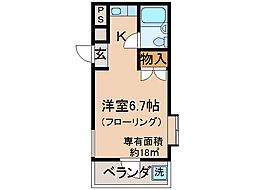 京阪本線 中書島駅 徒歩2分の賃貸マンション 3階1Kの間取り