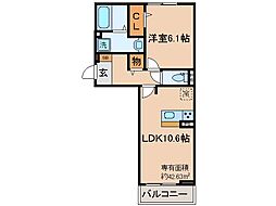 京都地下鉄東西線 東野駅 徒歩18分の賃貸アパート 3階1LDKの間取り