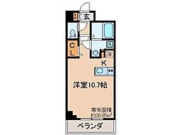 京阪本線 伏見桃山駅 徒歩5分の賃貸マンション 1階ワンルームの間取り