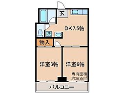 間取図画像 2DK