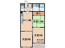 ハウスオブローズ3 3DKの間取図画像