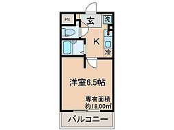 ネオレジデンス 1Kの間取図画像