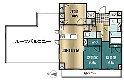 京王線 中河原駅 徒歩10分の賃貸マンション 6階3LDKの間取り