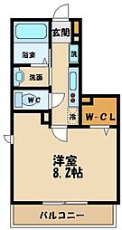 京王線 調布駅 徒歩5分の賃貸アパート 1階1Kの間取り