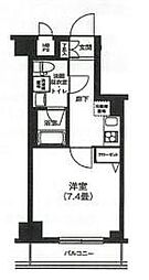 京王線 中河原駅 徒歩5分の賃貸マンション 2階1Kの間取り