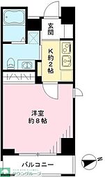 クラヴィーア仙川 1Kの間取図画像