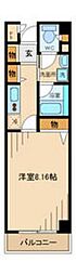 ラソフェルサ 1Kの間取図画像