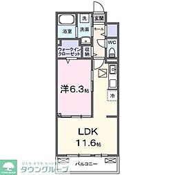 アウル吉祥寺南 1LDKの間取図画像
