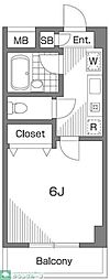 マノアコート 1Kの間取図画像