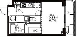 ラフィネ南烏山 1Kの間取図画像