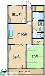 サンシャインマンション 3DKの間取図画像