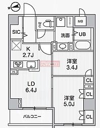 Alivis中野 1階1LDKの間取り