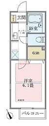 エルソル阿佐ヶ谷I 1階1Kの間取り