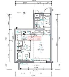 アルテシモルスト 2階ワンルームの間取り
