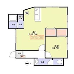 ベル杉並 1階1LDKの間取り