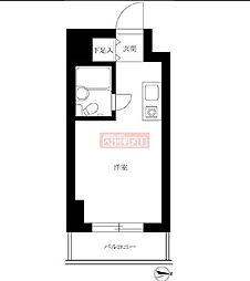 スカイコートエクセレント荻窪 7階ワンルームの間取り