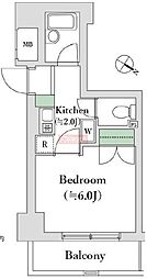 メインステージ東高円寺 1Kの間取図画像