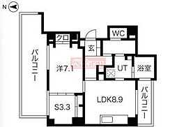 フランボワーズガーデン中野 1SLDKの間取図画像
