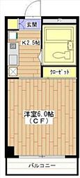 モンシャトー高円寺 1Kの間取図画像