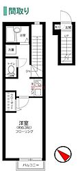 RESIDENCEQ'one 1Kの間取図画像