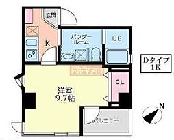ラ・ヴィオレ東中野 1Kの間取図画像