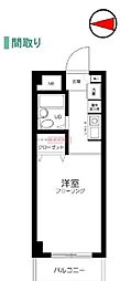 クレアパーク野方 ワンルームの間取図画像