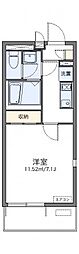 JR中央線 国立駅 徒歩14分の賃貸マンション 3階1Kの間取り