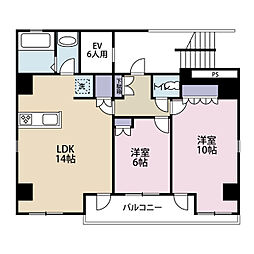 LAPUTA6 2LDKの間取図画像