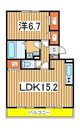 ブエナビスタ 1LDKの間取図画像