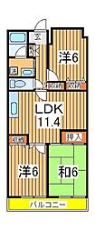 フォレスト 3LDKの間取図画像