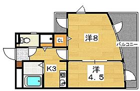 リーガルエクセレント  ｜ 大阪府枚方市南楠葉１丁目（賃貸マンション2K・2階・29.41㎡） その2