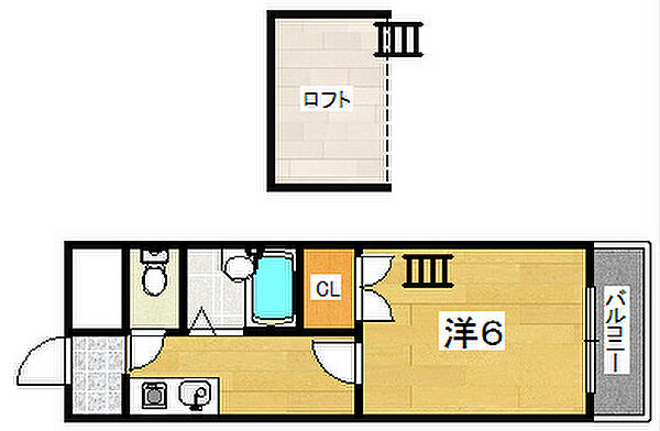 プレアール船橋 ｜大阪府枚方市船橋本町２丁目(賃貸マンション1K・1階・19.50㎡)の写真 その2