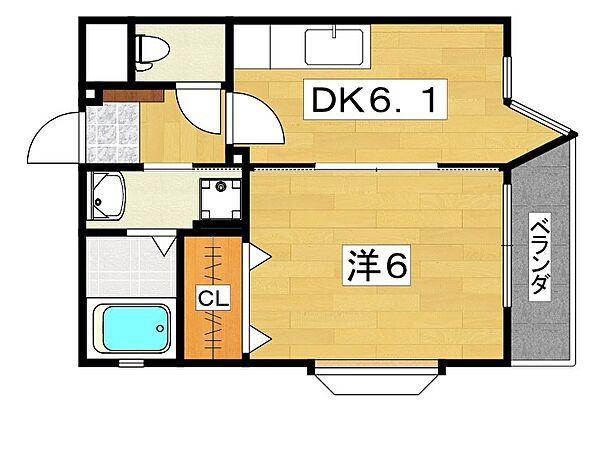 ピコットI ｜大阪府枚方市南楠葉１丁目(賃貸マンション1DK・3階・29.14㎡)の写真 その2