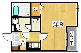 ジェントリー南船橋III  ｜ 大阪府枚方市南船橋１丁目1-2（賃貸アパート1K・2階・25.65㎡） その2