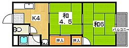 ユニメント 2Kの間取図画像