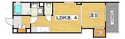 クリエオーレ牧野本町 1LDKの間取図画像