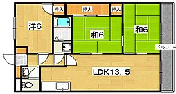 カラジュームマンション 3LDKの間取図画像