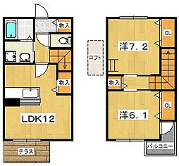 ラフレシールレスト1 2LDKの間取図画像