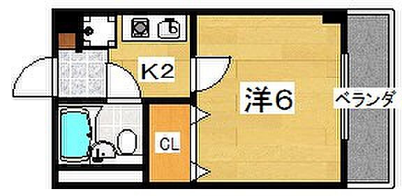 ベルハイム ｜大阪府枚方市川原町(賃貸マンション1K・3階・19.00㎡)の写真 その2