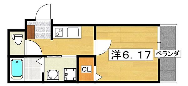 セイム宮之阪 ｜大阪府枚方市宮之阪３丁目(賃貸アパート1K・3階・22.68㎡)の写真 その2