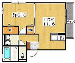 Glicina  ｜ 大阪府枚方市田口１丁目（賃貸アパート1LDK・1階・44.24㎡） その2