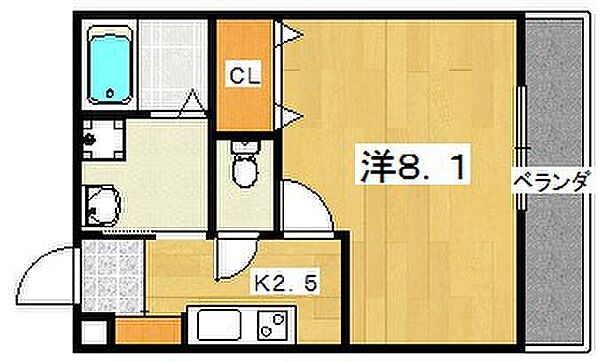 Cell　Cube枚方 ｜大阪府枚方市天之川町(賃貸アパート1K・2階・26.40㎡)の写真 その2